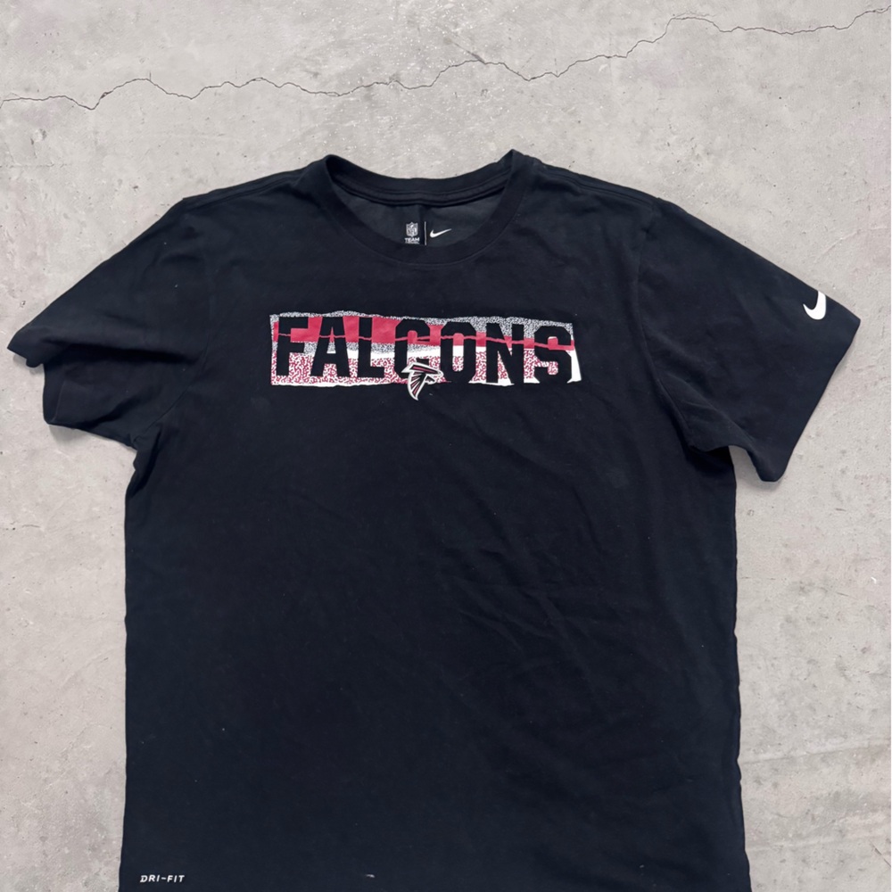 Nike Black Falcons Tee with Red and White Graphic